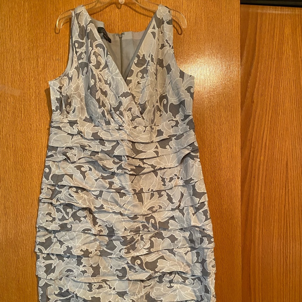 Silver grey and white dressbarn dress